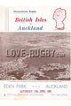 Auckland v British Isles 1959 rugby  Programme